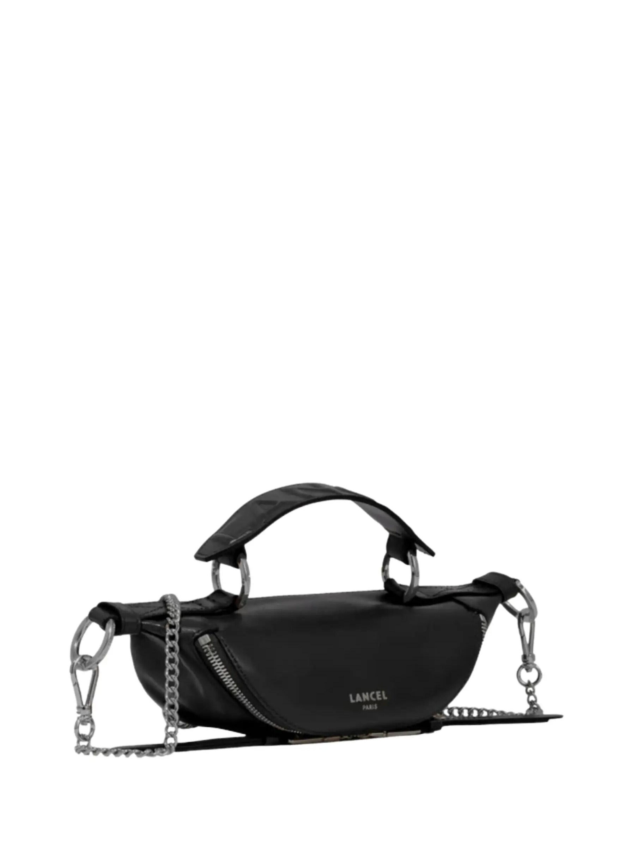 Sac à bandoulière 'Sac Bandoulière Mini Lancel Origami A12526UXTU Noir/Argent' Lancel en noir