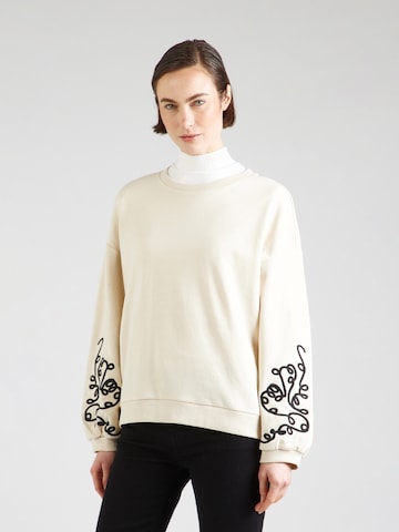 VERO MODA Sweatshirt 'VMVelo' in Beige: voorkant