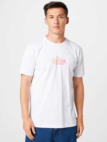 QUIKSILVER - Camiseta funcional 'STRANGER THINGS' en blanco: frente