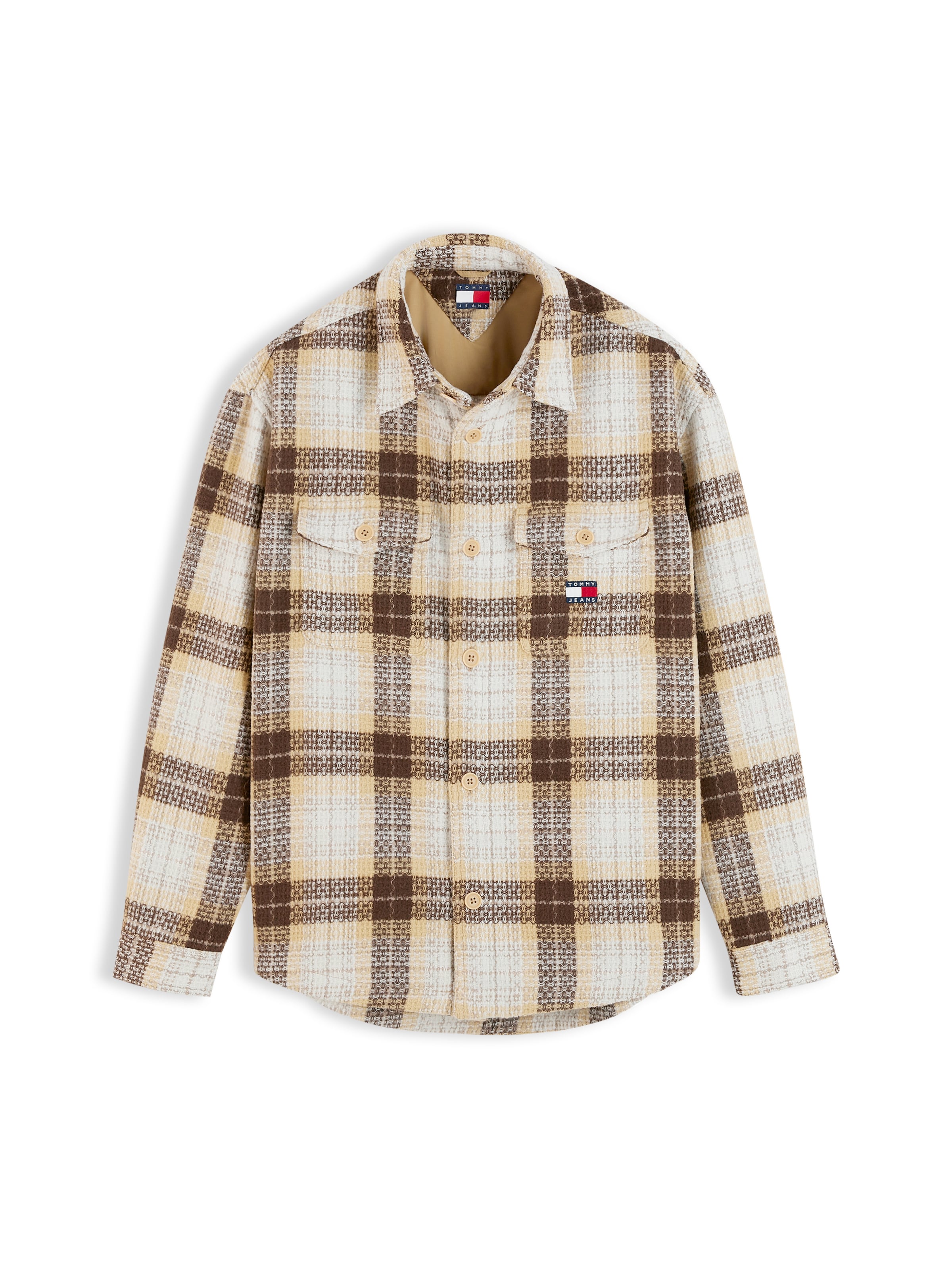 Tommy Jeans Hemd in Beige: Vorderseite