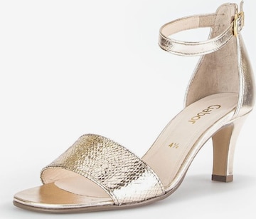 GABOR Strap Sandals in Gold: front