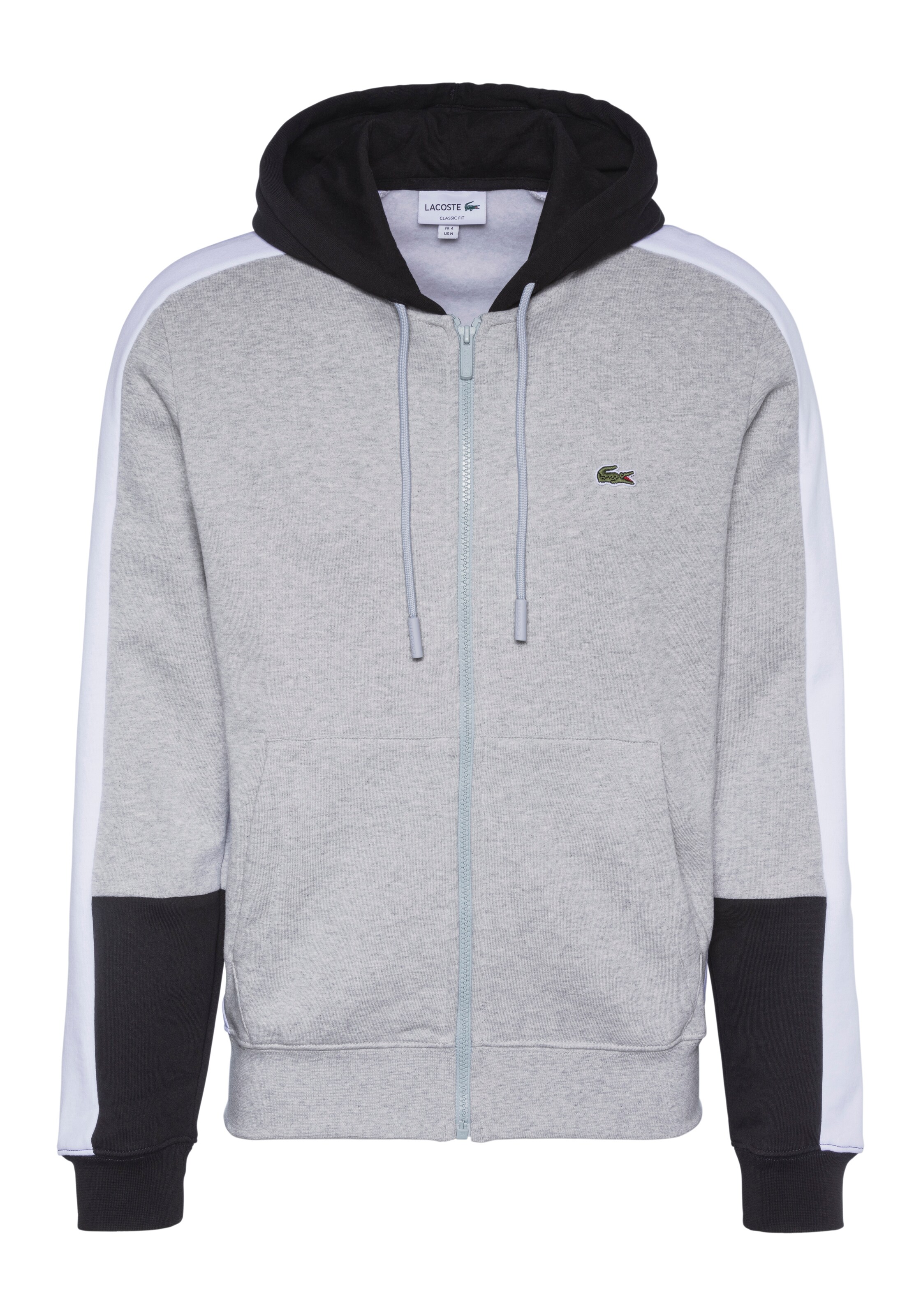 Lacoste zip shop hoodie grey