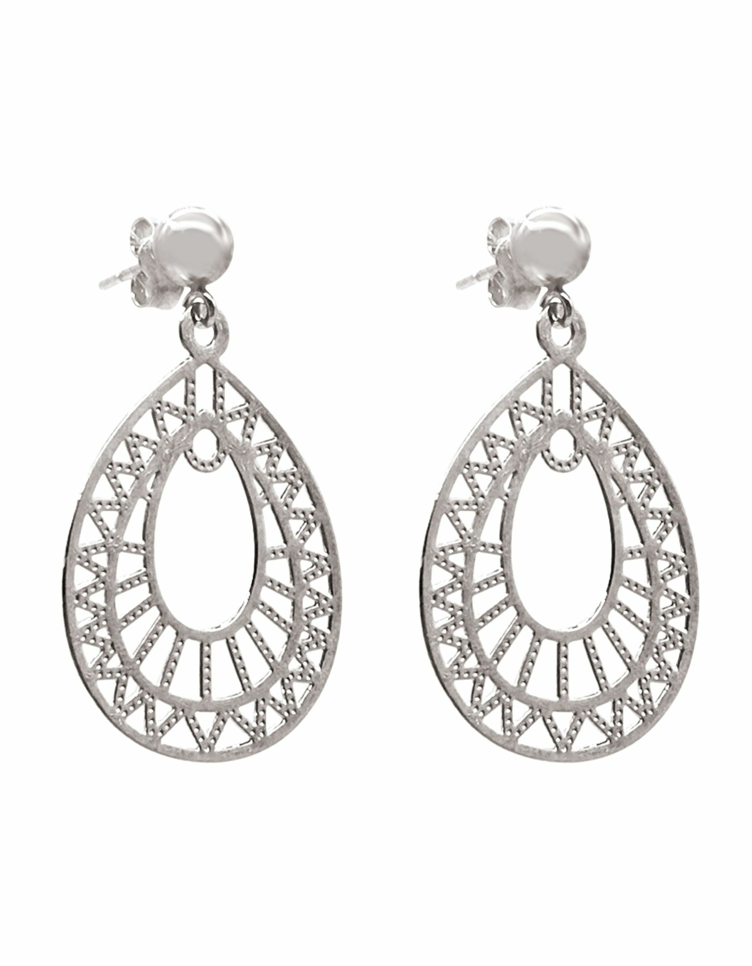 Gemshine Earrings 'Yoga Mandala Kreis' in Silver