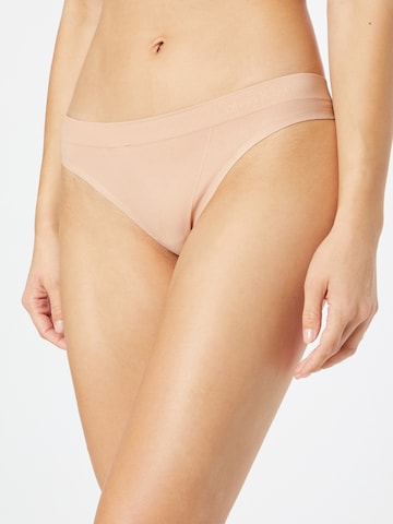 Calvin Klein Underwear String in Beige: voorkant