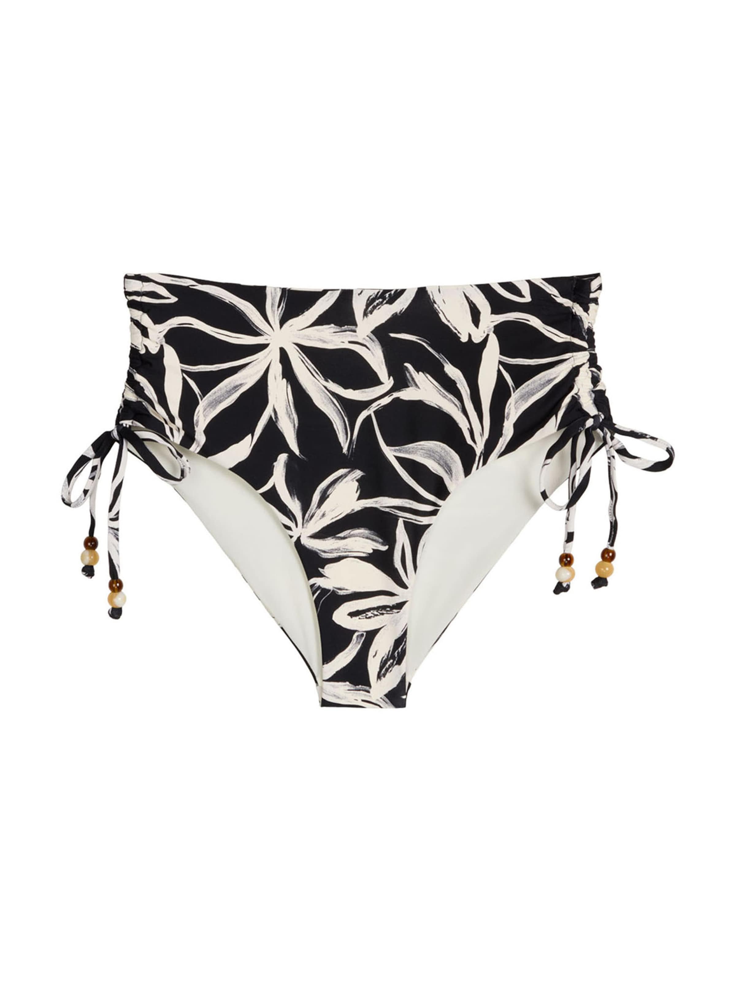 Bas de bikini ' Abstract Floral ' Marc O'Polo en noir : devant