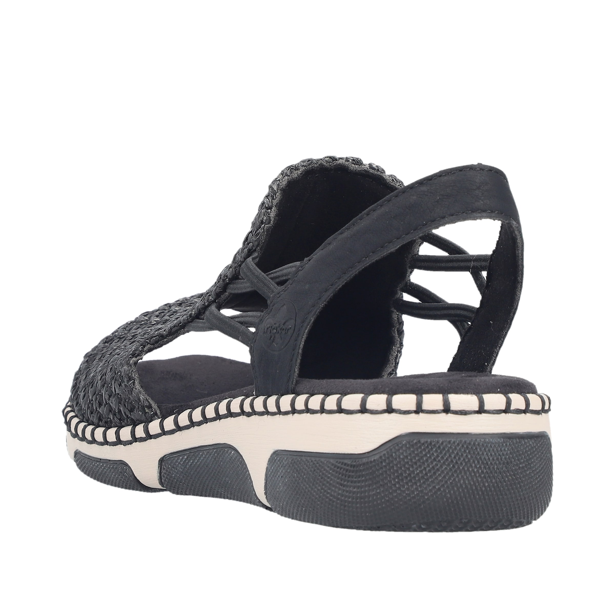 Sandales à lanières Rieker en noir