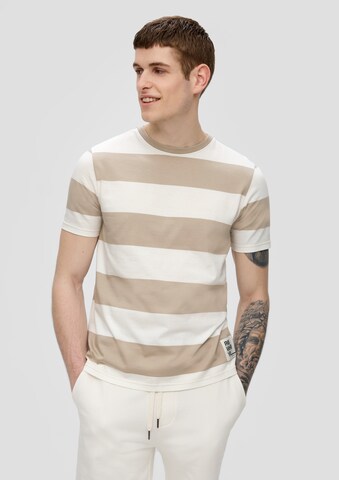 QS Shirt in Beige: voorkant
