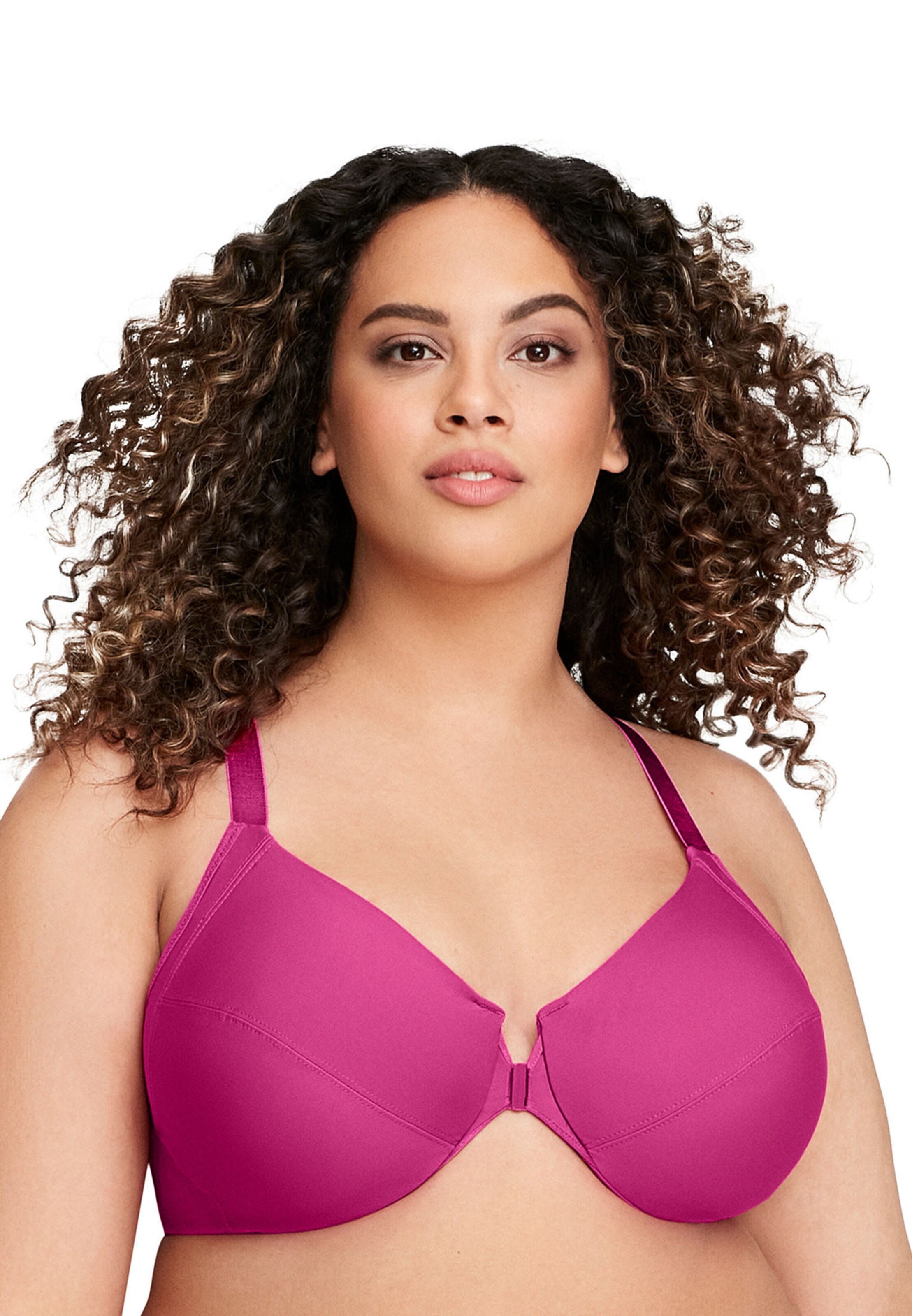 GLAMORISE Minimiser Bra in Purple: front