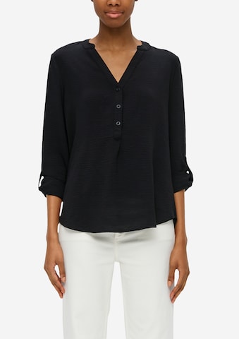 QS Blouse in Zwart: voorkant