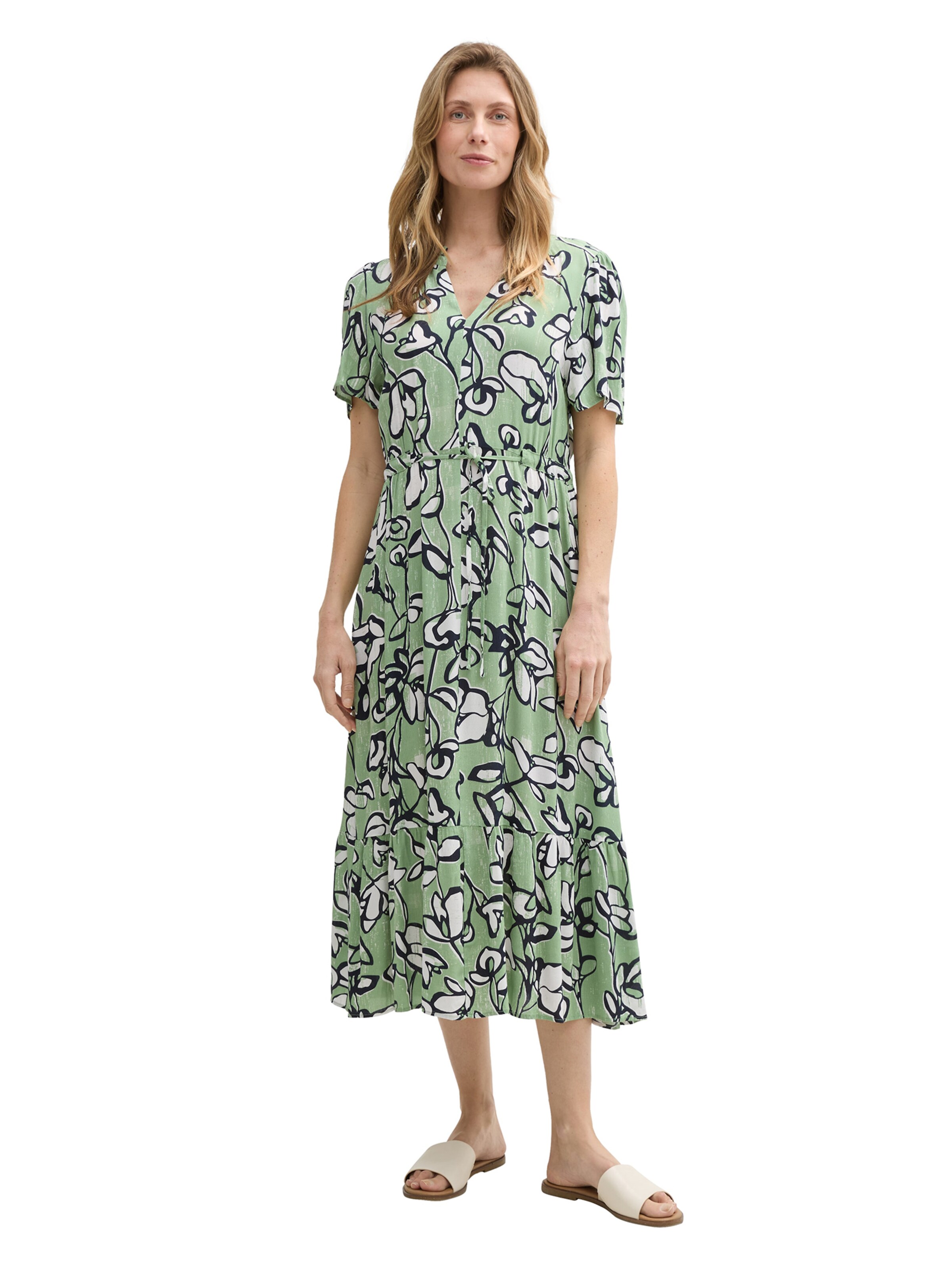 TOM TAILOR Mekko värissä vihreä: etupuoli