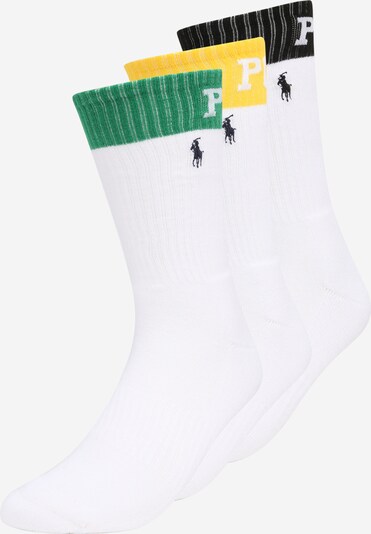 Polo Ralph Lauren Socken in gelb / grün / schwarz / weiß, Produktansicht