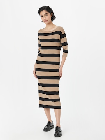 ESPRIT Knitted dress in Brown: front