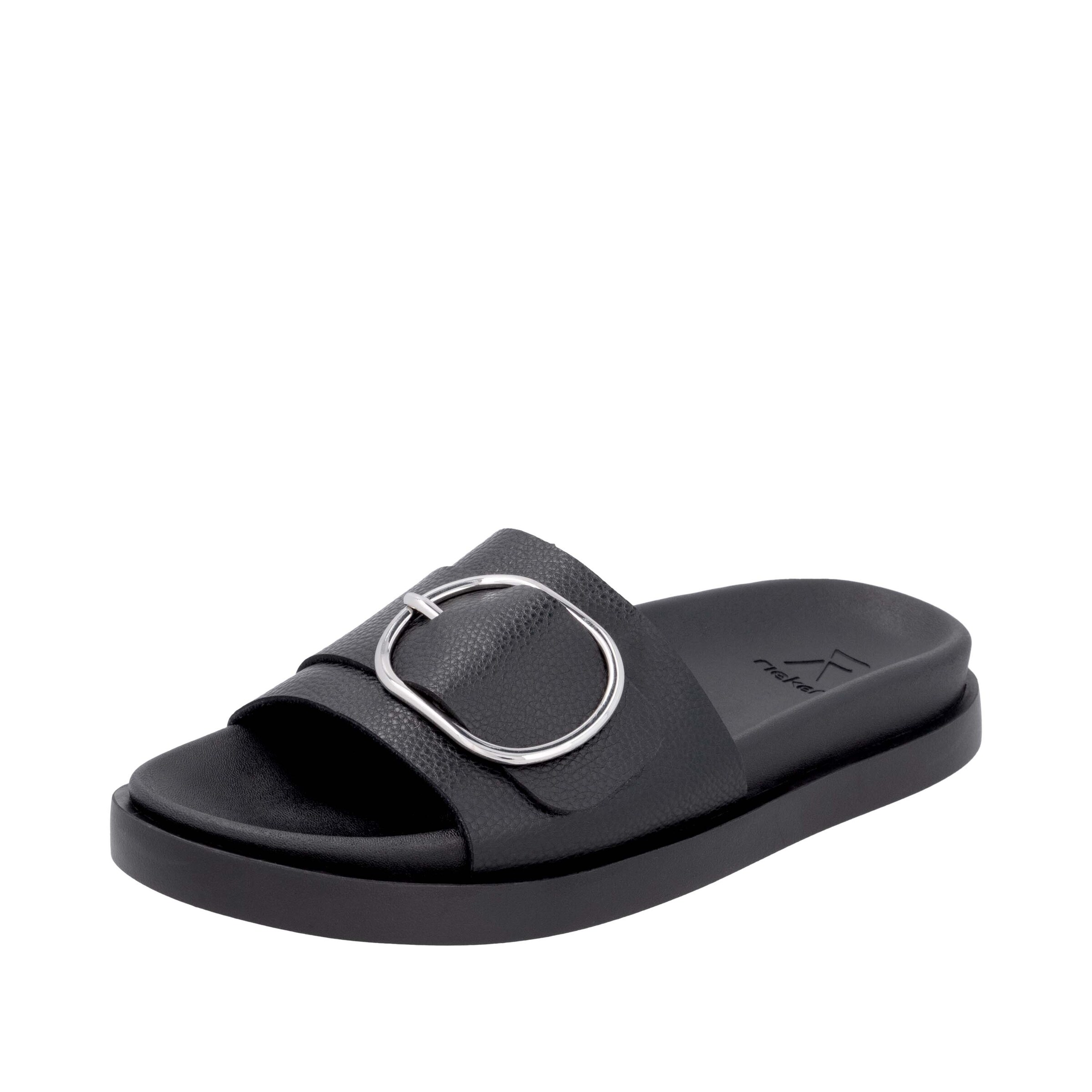 Rieker Sport Mules in Black: front