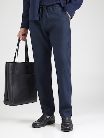 mėlyna Dstrezzed Standartinis „Chino“ stiliaus kelnės 'James': priekis