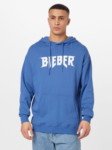 Cotton On Sweatshirt 'JUSTIN BIEBER' in Blue: front