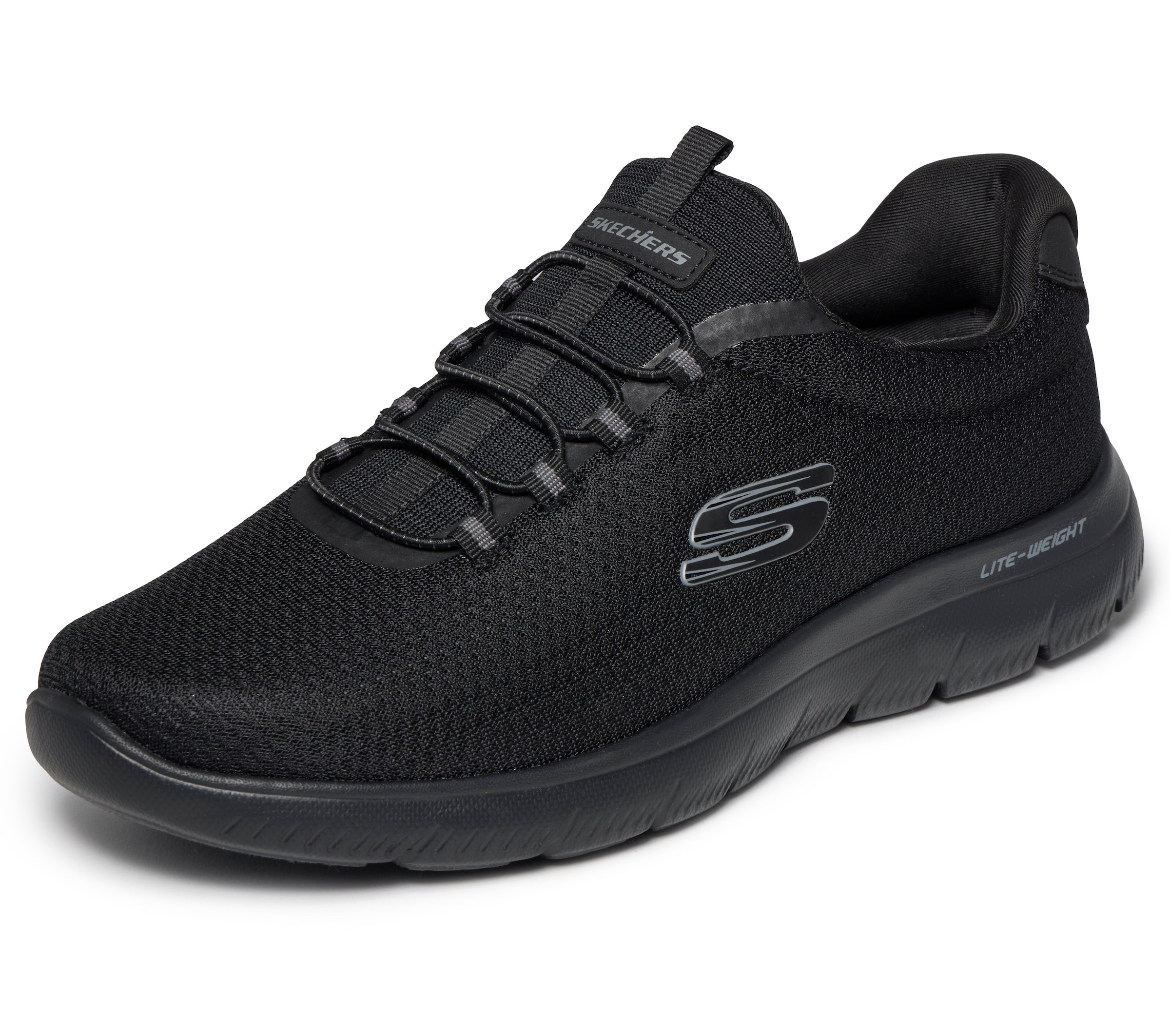 SKECHERS Slip-Ons in Black: front