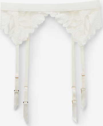 INTIMISSIMI Stockings with Garter Belts 'About Flowers' in White: front