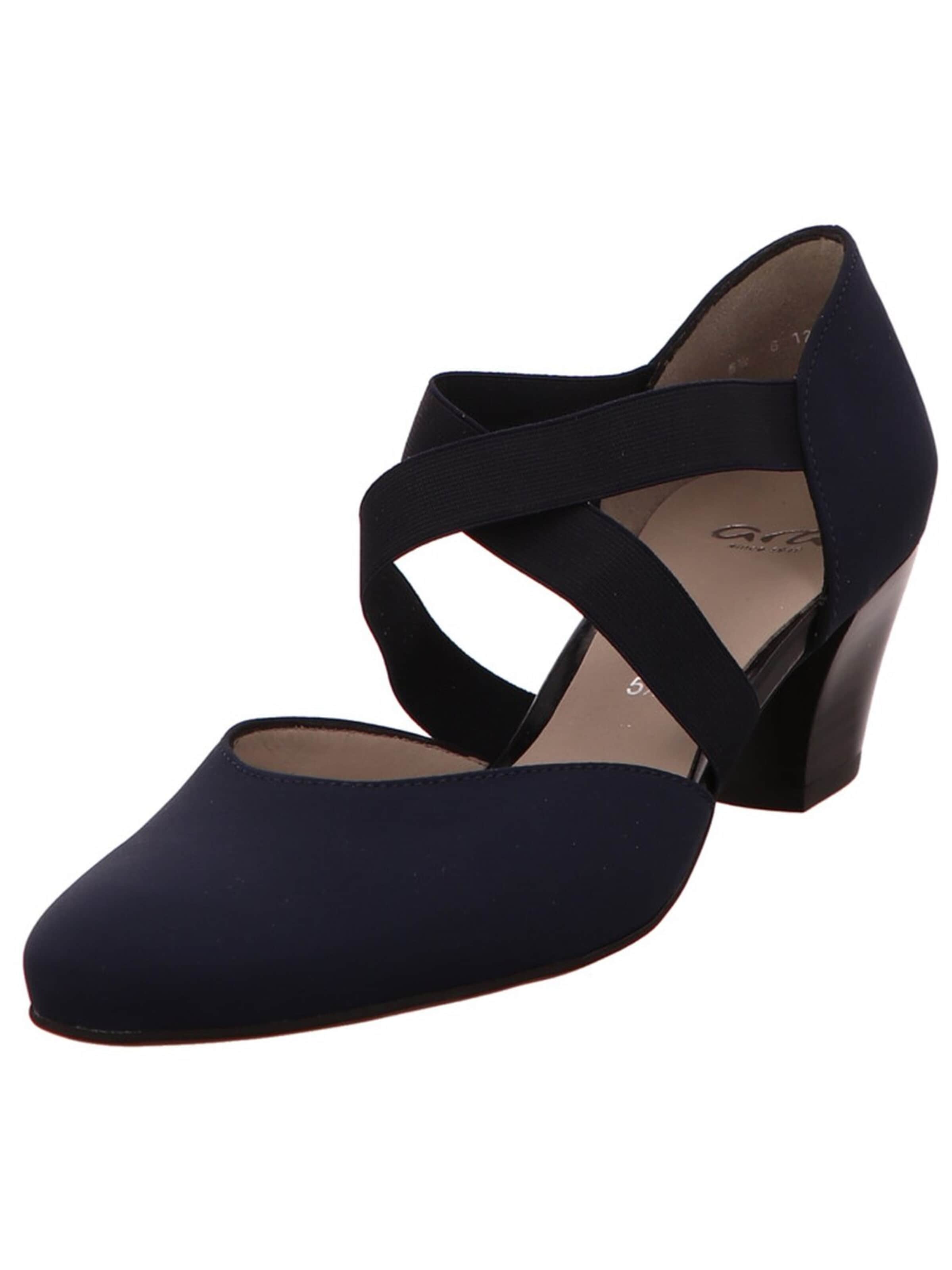 Escarpins 'Pump Damen 12-33439-62 Textil & Kunststoff (Synthetik) in blau' ARA en bleu : devant