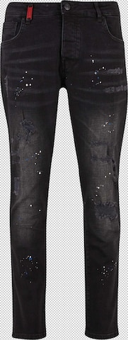 2Y Premium Slimfit Jeans 'Leonardo' in Schwarz: Vorderseite