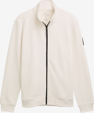 TOM TAILOR DENIM Кофта на молнии в Белый: спереди