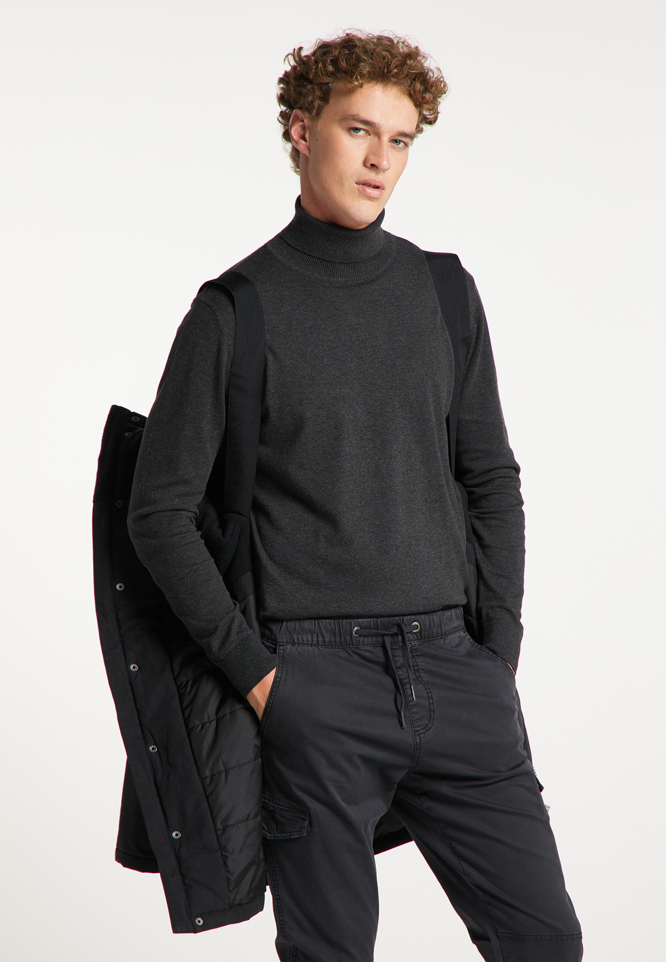 Männer Jacken MO Wintermantel in Schwarz - AD72369 Männer Jacken MO Wintermantel in Schwarz - AD72369