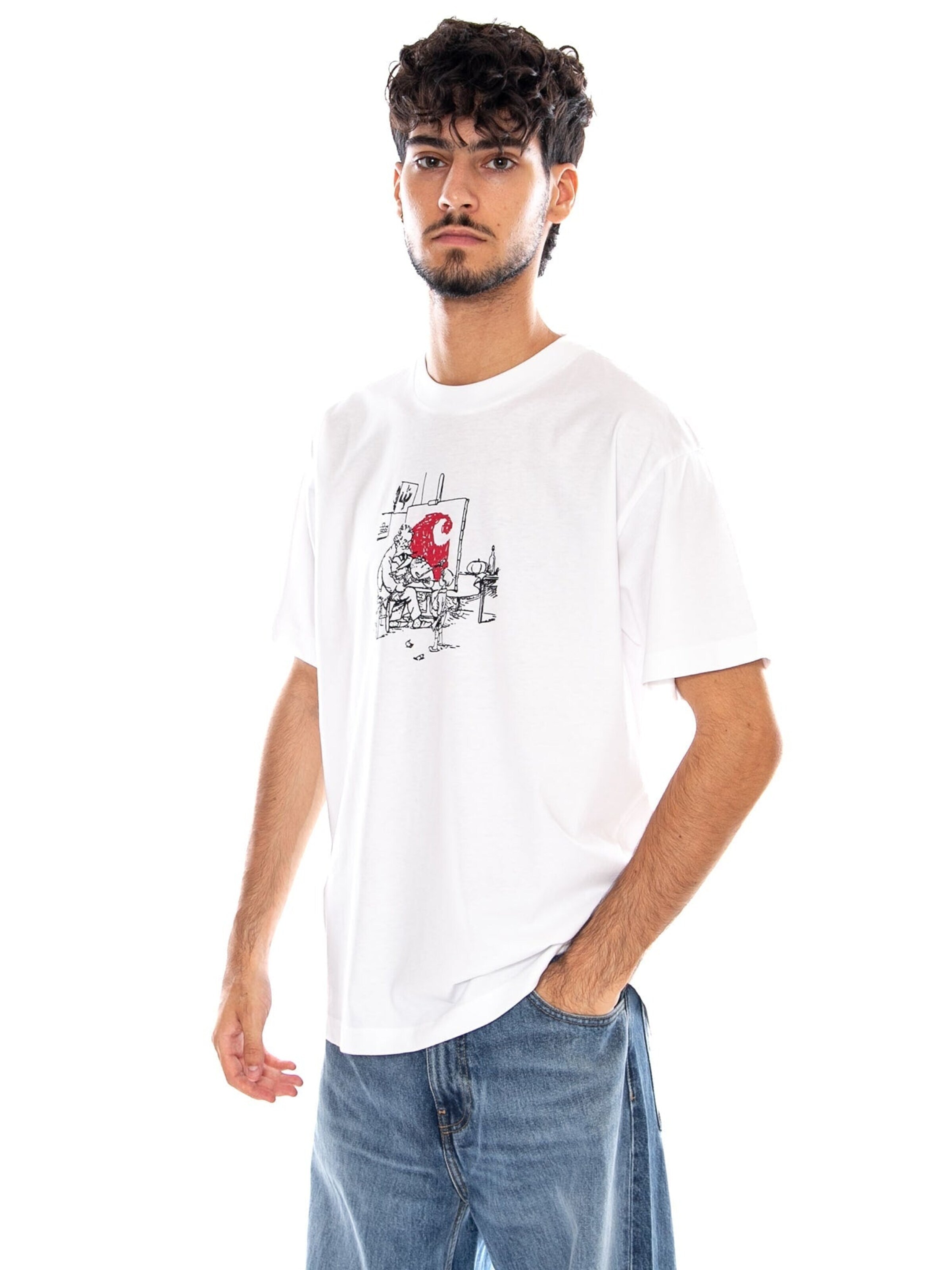 T-Shirt 'S/S OLD PAINTER T-SHIRT WHITE' Carhartt WIP en blanc