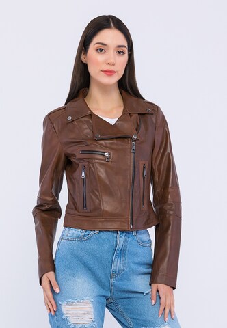 Giorgio di Mare Between-Season Jacket in Brown