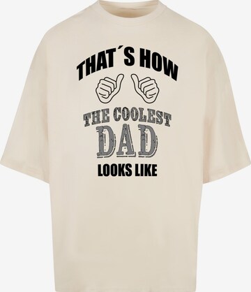 Maglietta 'Coolest Dad' di Merchcode in rosa: frontale