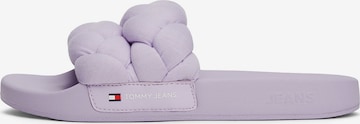 Tommy Jeans Klapki w kolorze fioletowy: przód