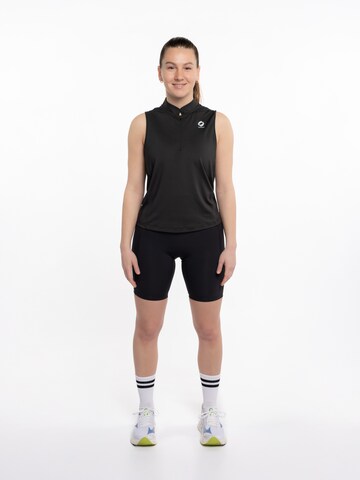 mymotus Sporttop 'mymotus®, performance top with zipper, black YW12' in Zwart