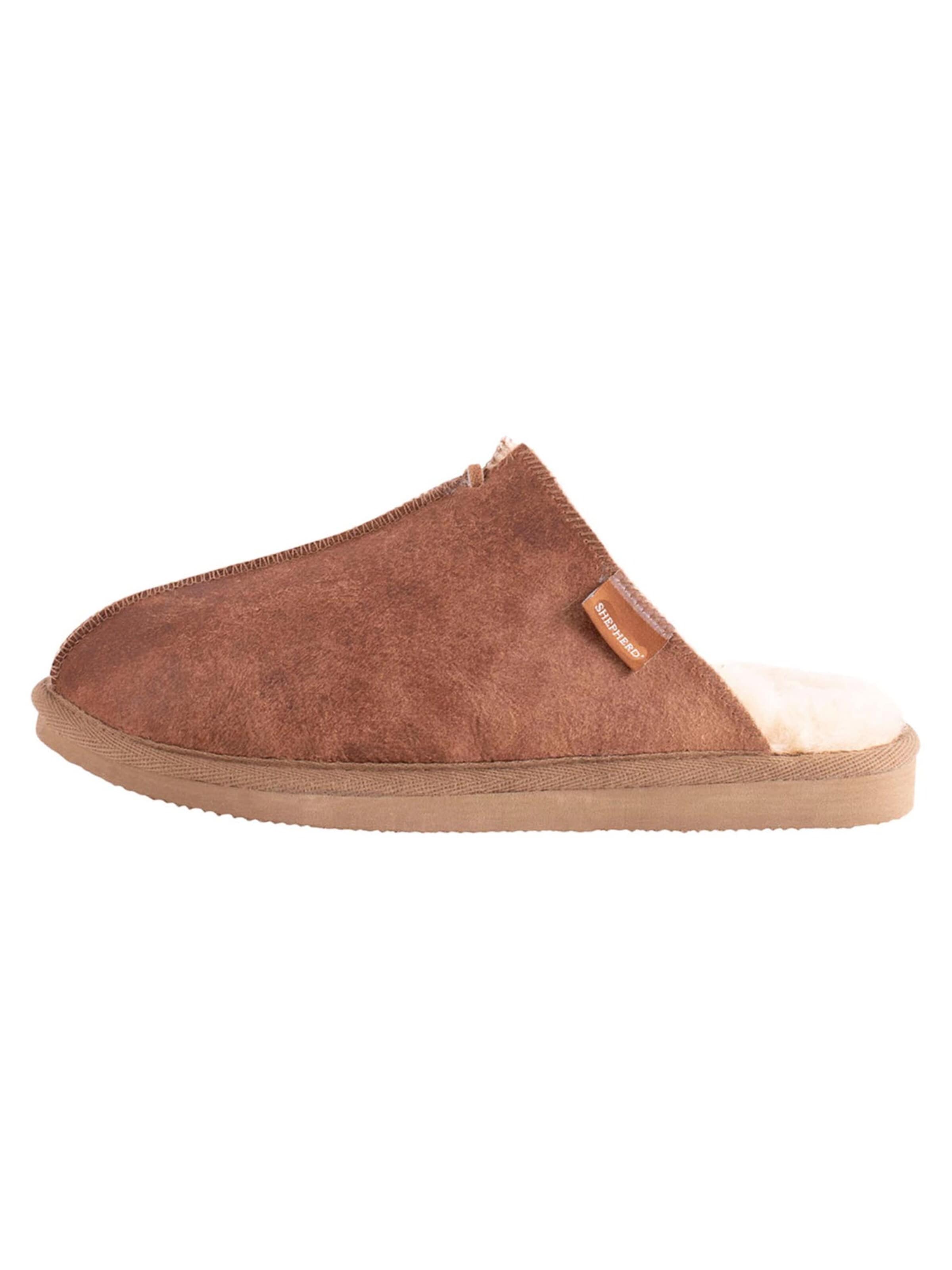 SHEPHERD - Pantufa 'Hugo' em castanho: frente