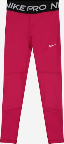 NIKE Workout Pants 'Pro' in Red: front
