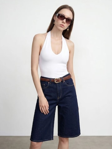 Dilvin Blouse body in Wit: voorkant