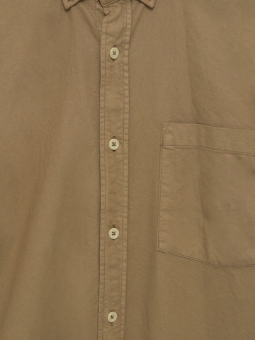 Pull&Bear Regular fit Button Up Shirt in Brown