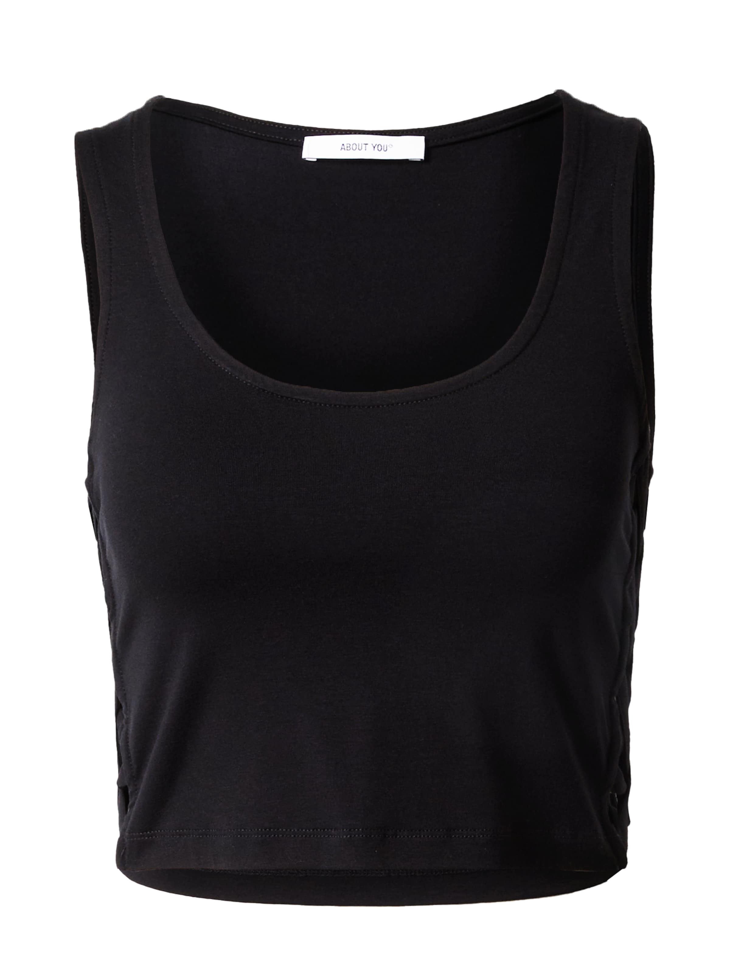 ABOUT YOU Top 'Caya' in Black: front