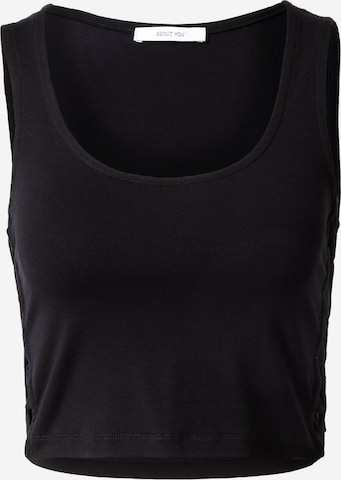 ABOUT YOU Top 'Caya' in Black: front