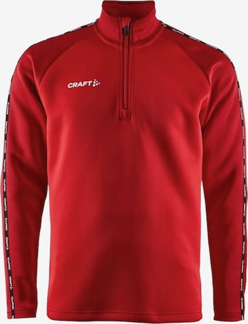 Craft Athletic Zip-Up Hoodie in Red: front