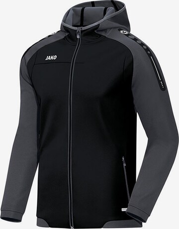 JAKO Athletic Jacket in Black: front