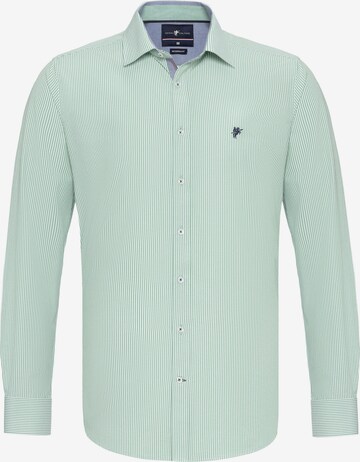 DENIM CULTURE - Ajuste regular Camisa 'Dexter' en verde: frente