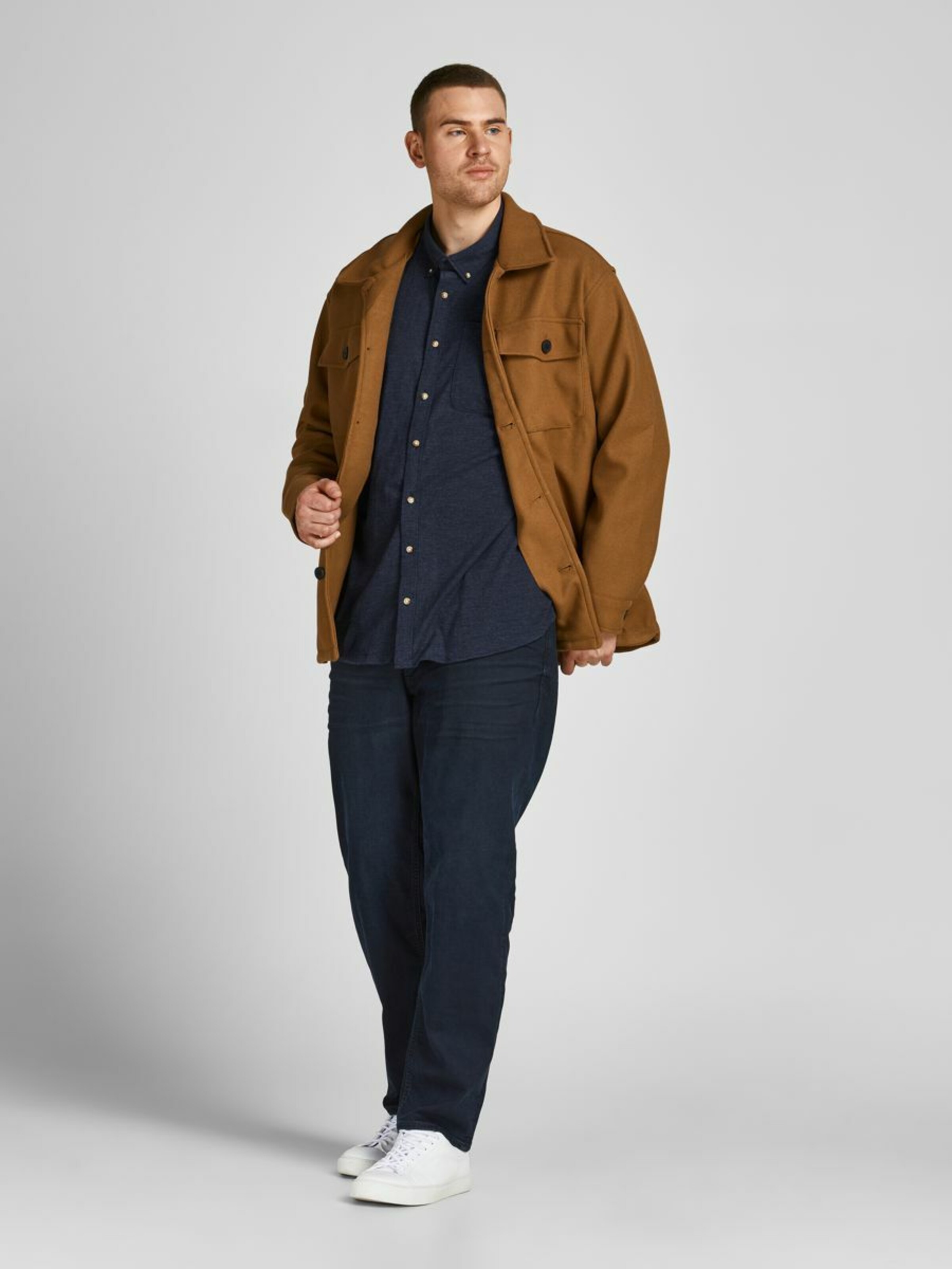 Männer Hemden Jack & Jones Plus Hemd in Dunkelblau - LU70833 Männer Hemden Jack & Jones Plus Hemd in Dunkelblau - LU70833