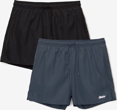 Pull&Bear Shorts de bain en bleu foncé / noir, Vue avec produit