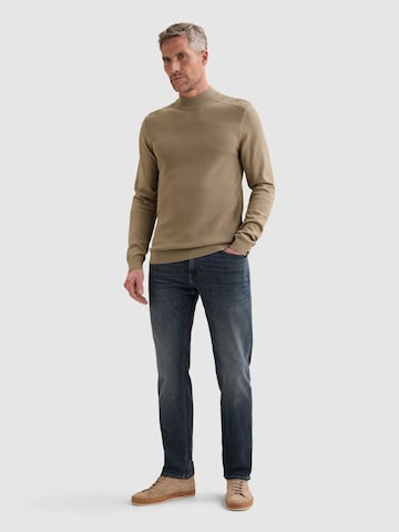 VANGUARD Neulepaita 'Pullover in cotton/modal with mockneck' värissä valkoinen