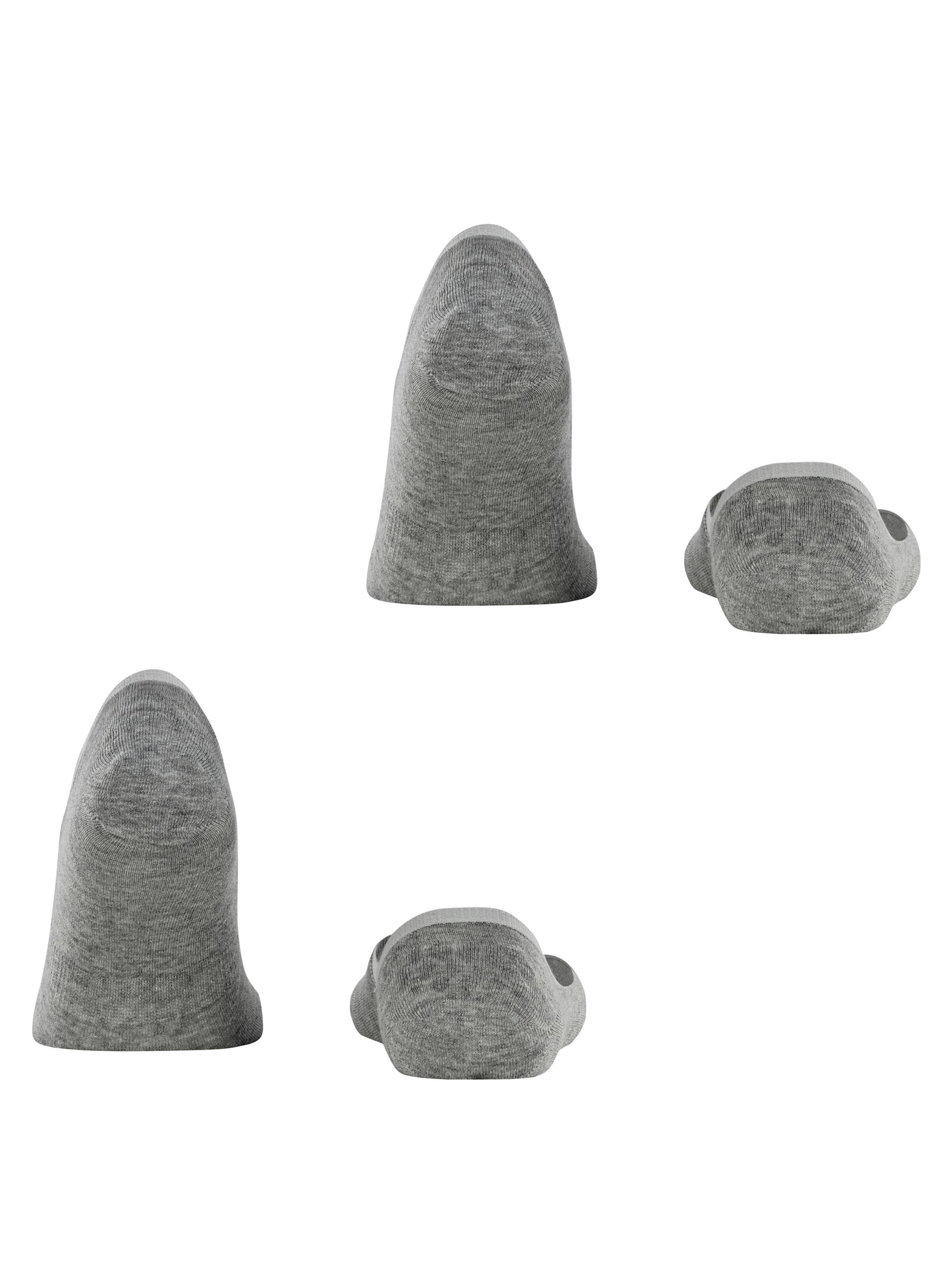 BURLINGTON Ankle Socks 'Everyday 2-Pack' in Grey