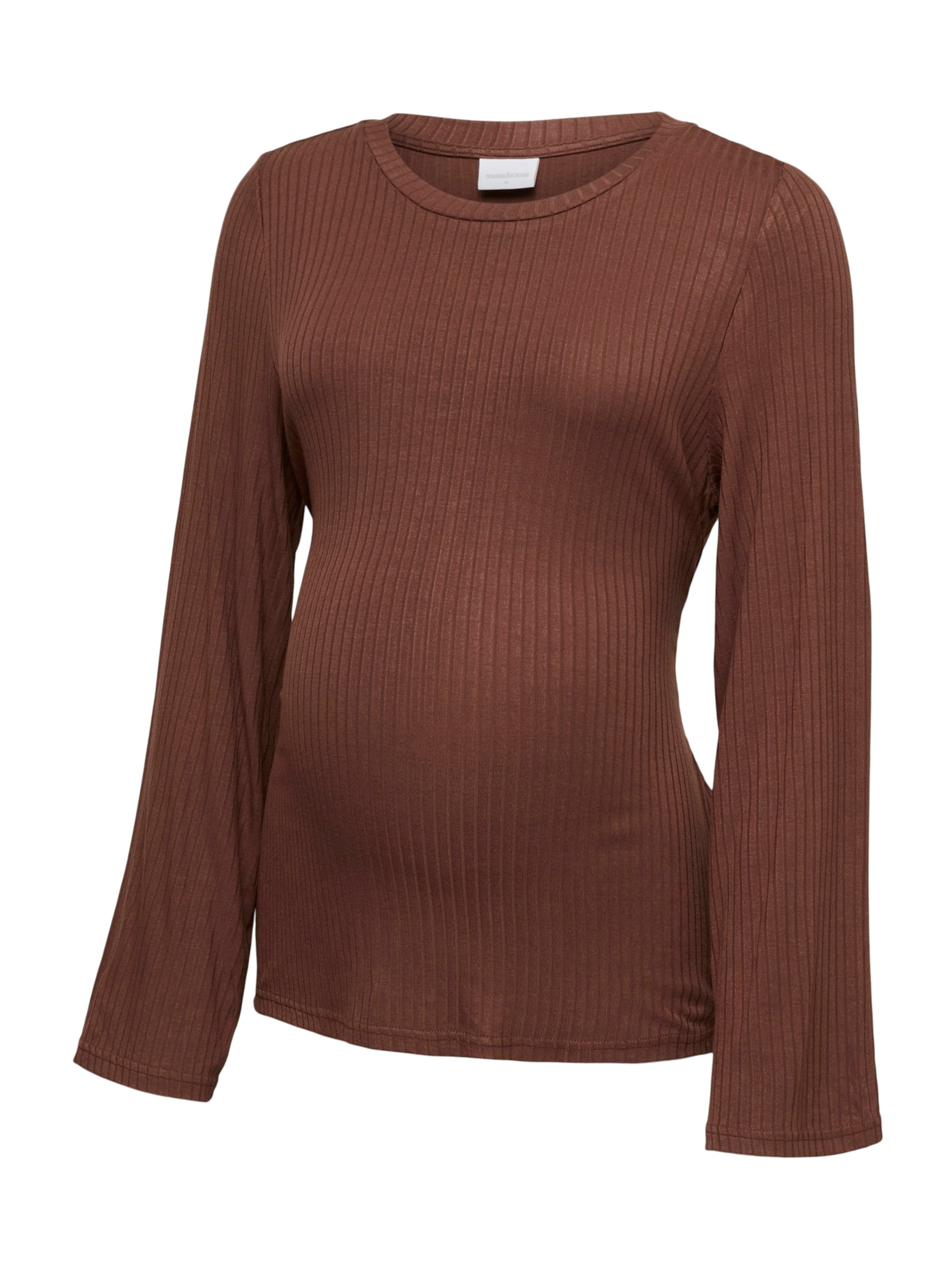 MAMALICIOUS - Camiseta en marrón: frente