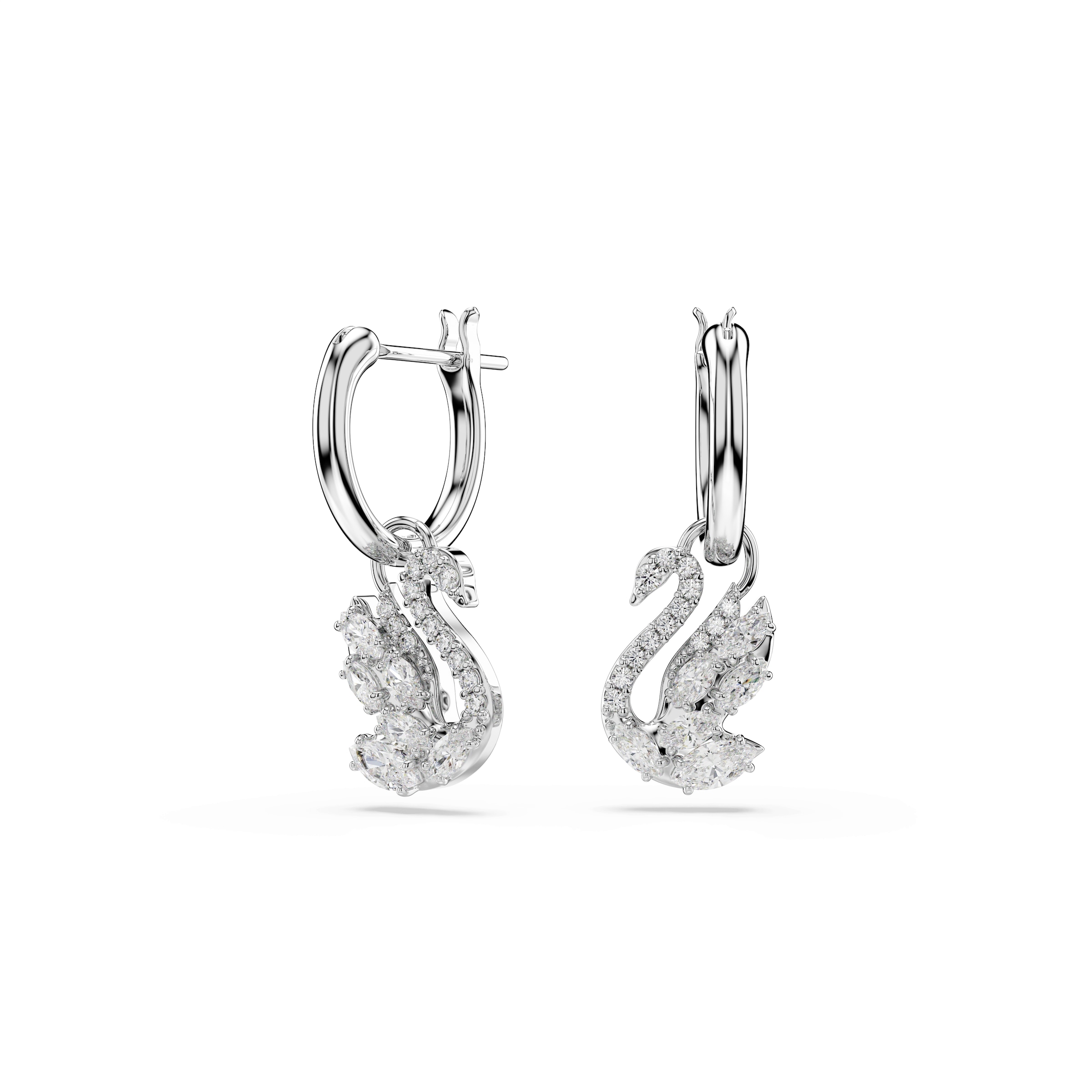 Swarovski Серьги 'SWAN' в размере One Size в Белый, Обзор товара