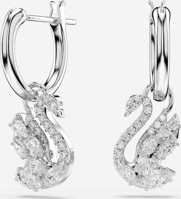 balta Swarovski Auskarai 'SWAN': priekis