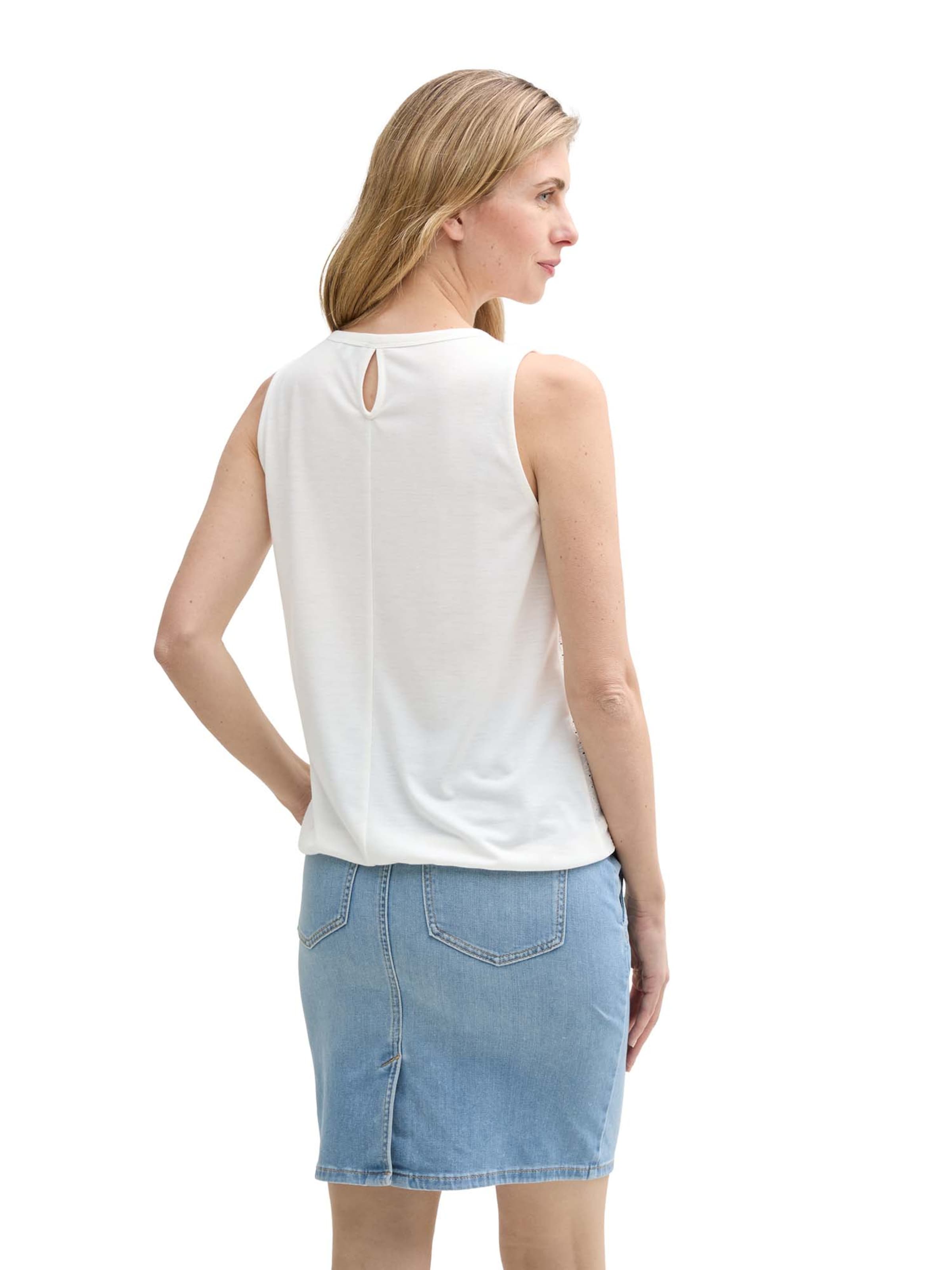 TOM TAILOR Τοπ σε λευκό