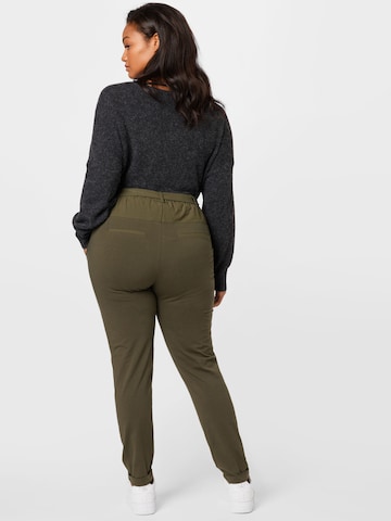 KAFFE CURVE Regular Trousers 'Jia' in Green