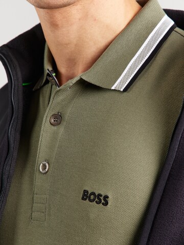BOSS Poloshirt 'Plisy' in Grün