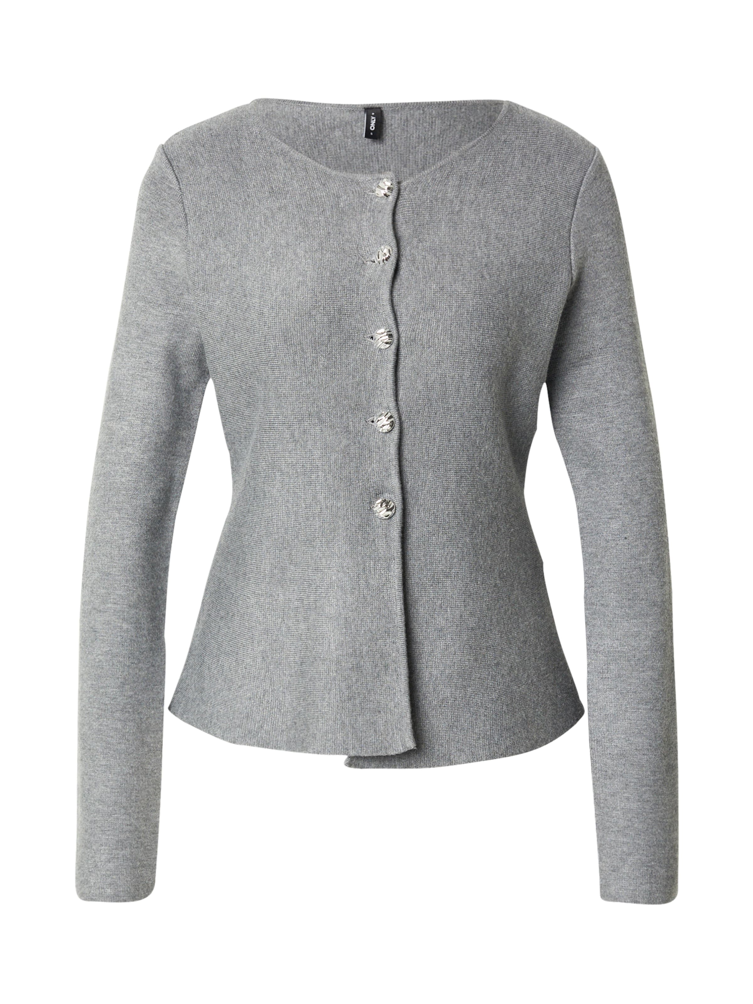 ONLY Gebreid vest in Grijs: voorkant